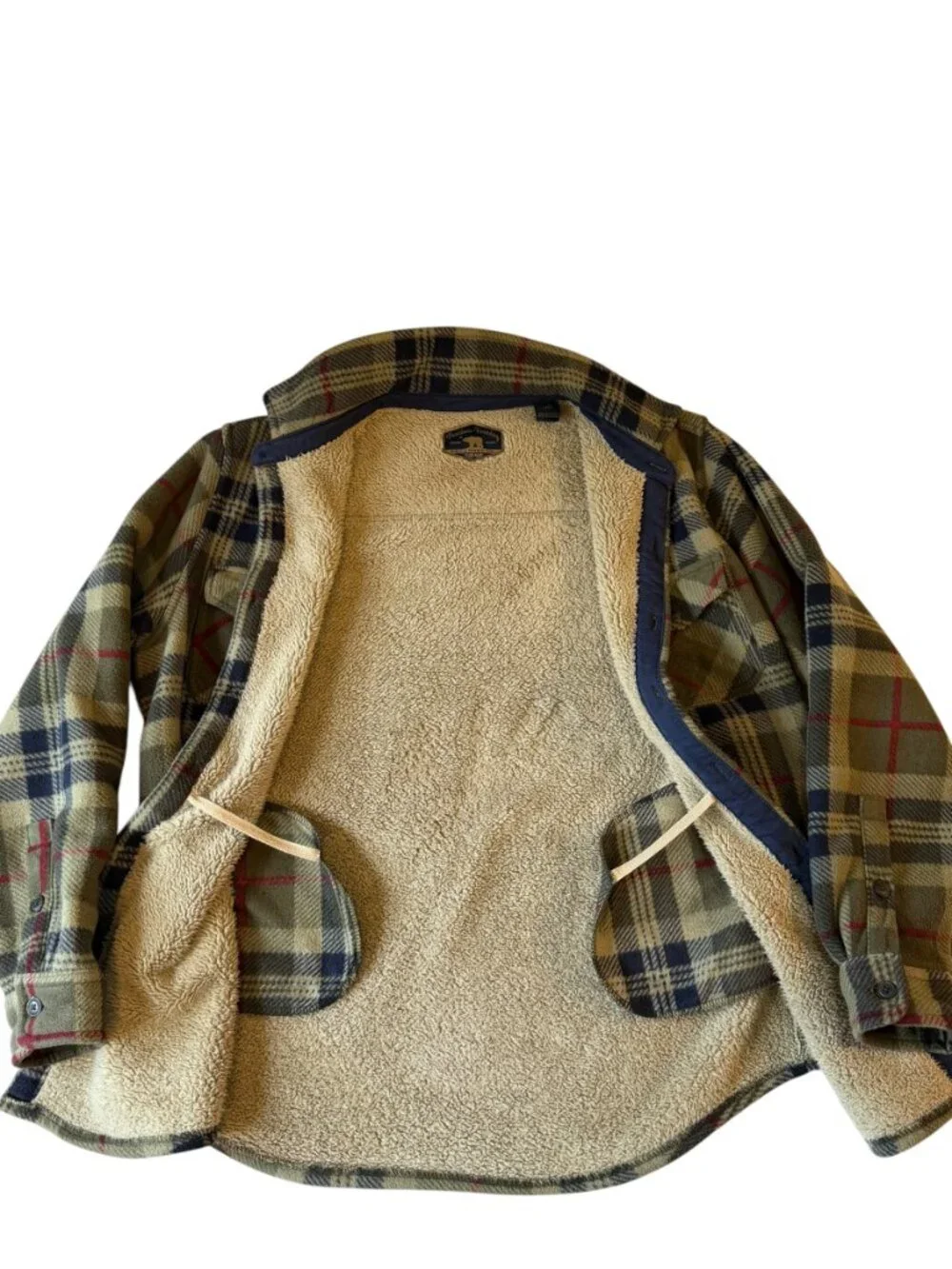 Freedom Foundry Sherpa Lined Plaid Shirt Jacket Large Shacket